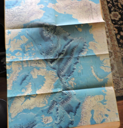 NATIONAL GEORGRAPHIC MAP OF ARCTIC OCEAN/ARTIC OCEAN FLOOR   2 SIDED MAP
