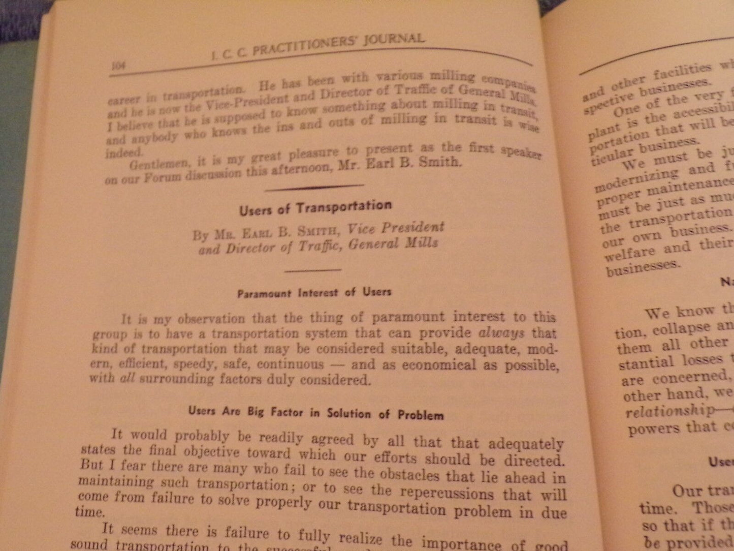 Vintage I. C. C. Practitioners' Journal (1949 Printing)