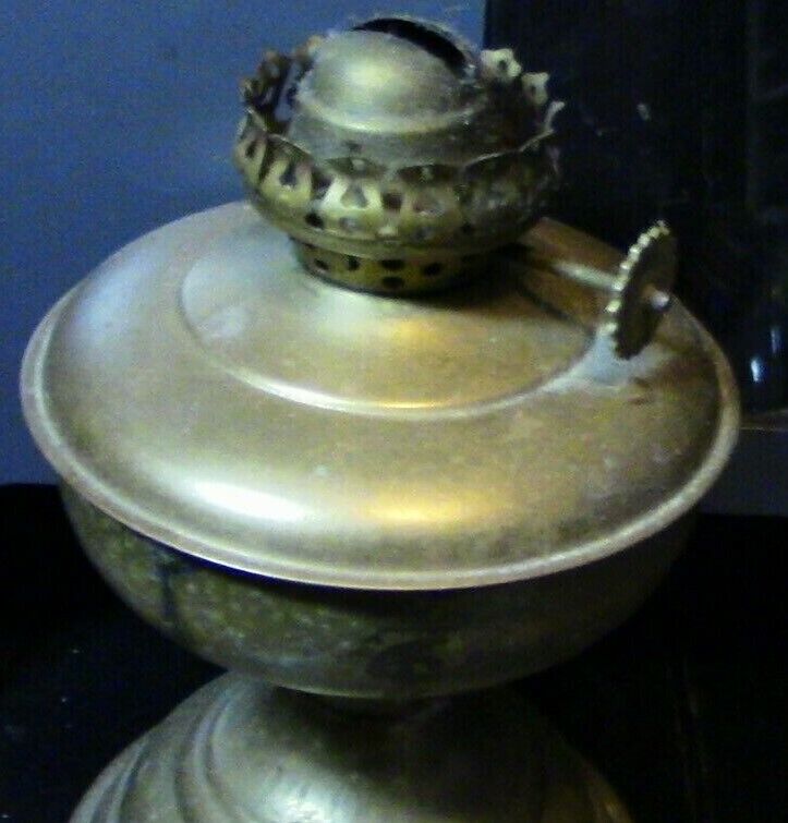 Vintage Kerosene Lantern with Clear Glass Globe