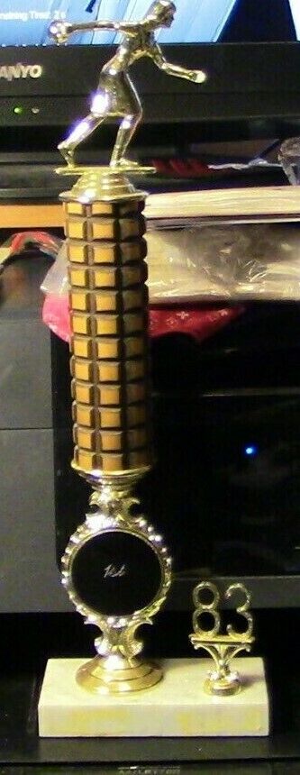 Bowling Trophy-WOMEN- (Ready for a new engraving plate) 15" Tall, 1st Place
