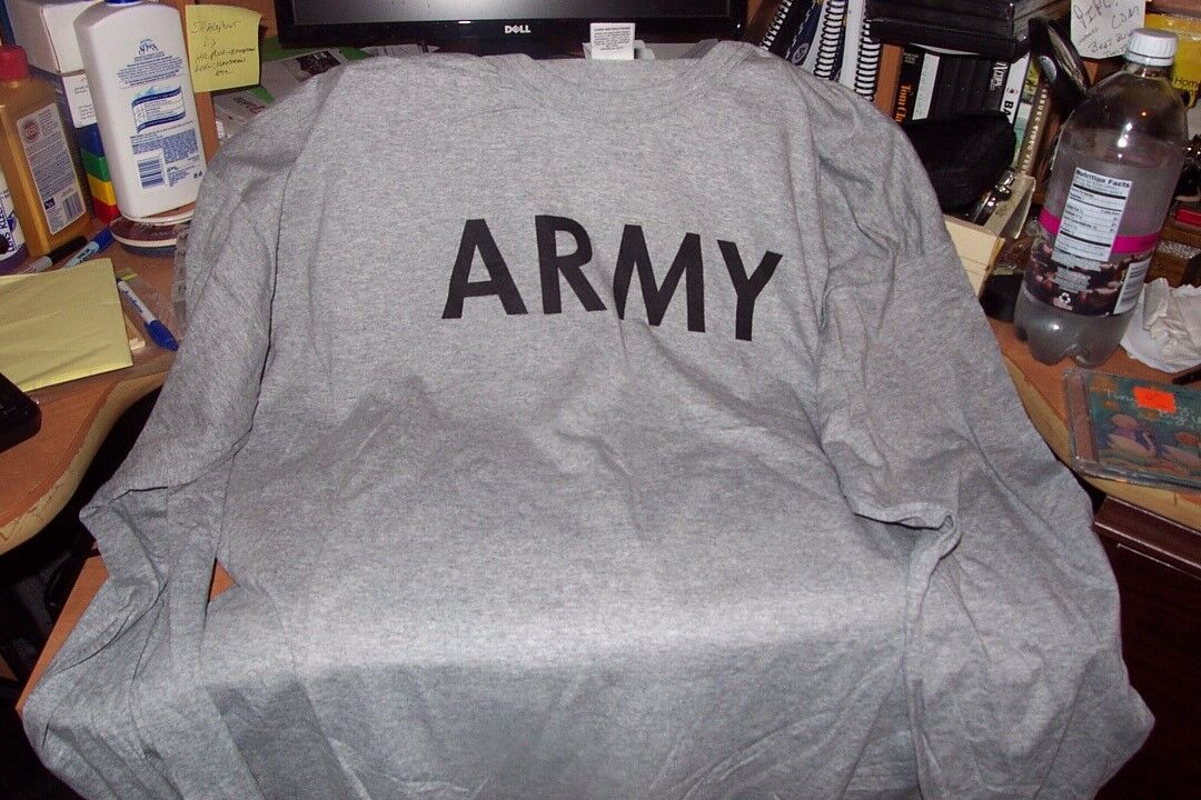 Grey, Long Sleeved ARMY T-Shirt, Brand New