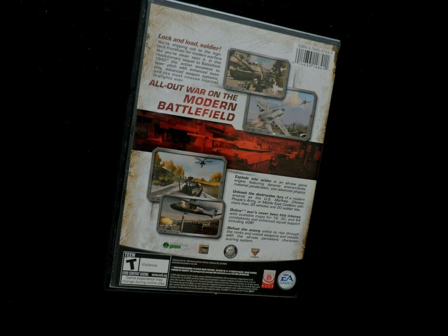 BATTLEFIELD 2:   3 DISC GAME--2005--PC GAME--RATED T (TEEN)