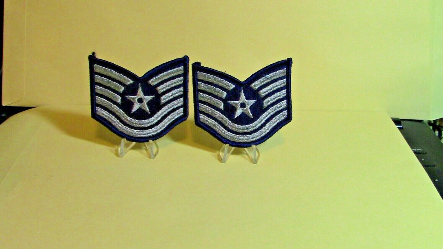 U.S. Air Force Technical Sgt. Chevrons, Small, Blue (Set of 2)