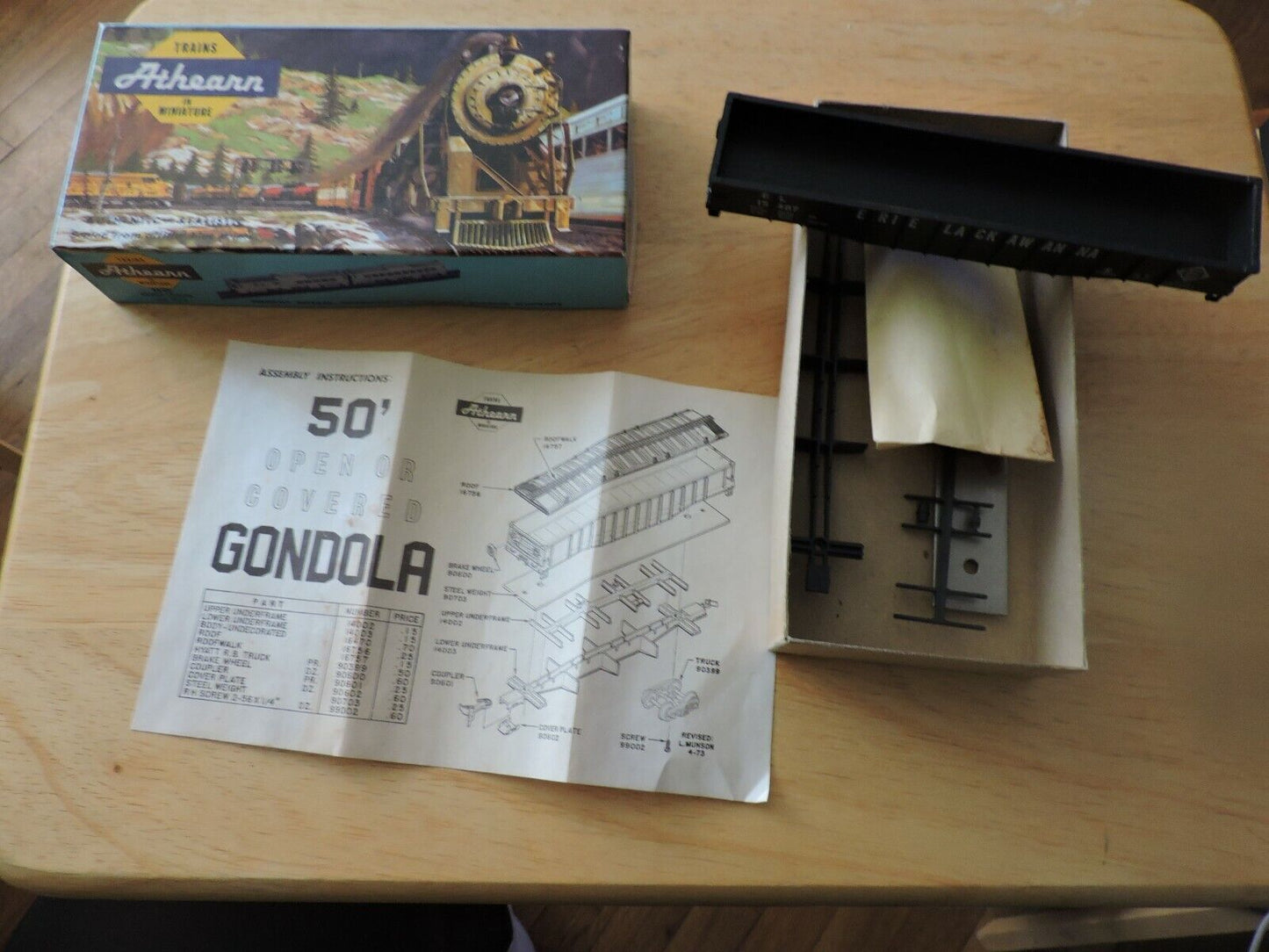 ATHEARN TRAINS IN MINIATURE ERIE LACKAWANNA GONDOLA 1445 (NIB)