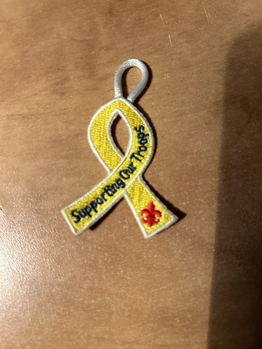 Official BSA: Supporting Our Troops Yellow Ribbon Patch-Brand New