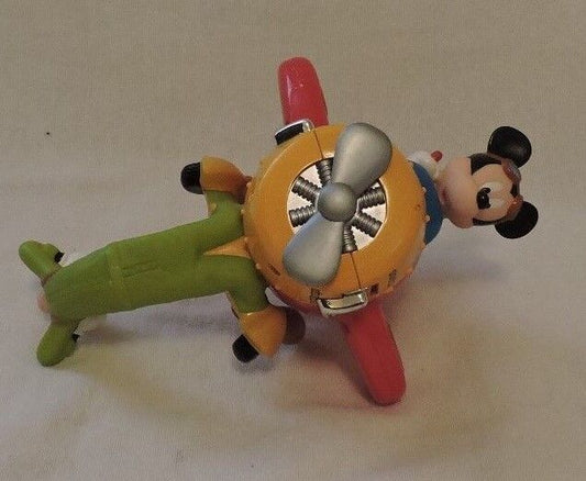 Vintage (2000) Mickey Mouse/Goofy Airplane Kids Toy-Disney/Mattell