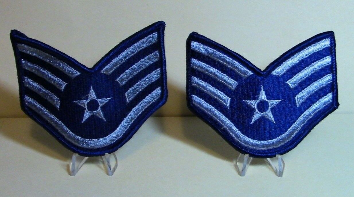 U.S. Air Force Staff Sgt. Chevrons, Large, Blues (Set of 2)