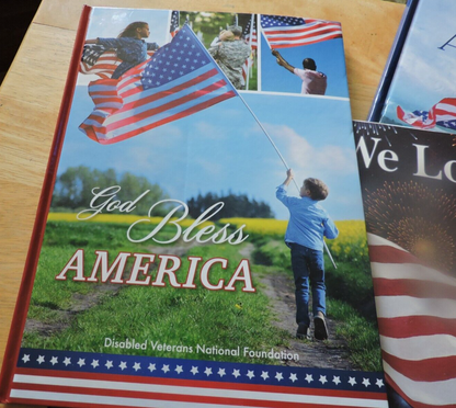 GOD BLESS AMERICA (2) & THE FLAG WE LOVE: PATRIOTIC BOOK LOT OF 3