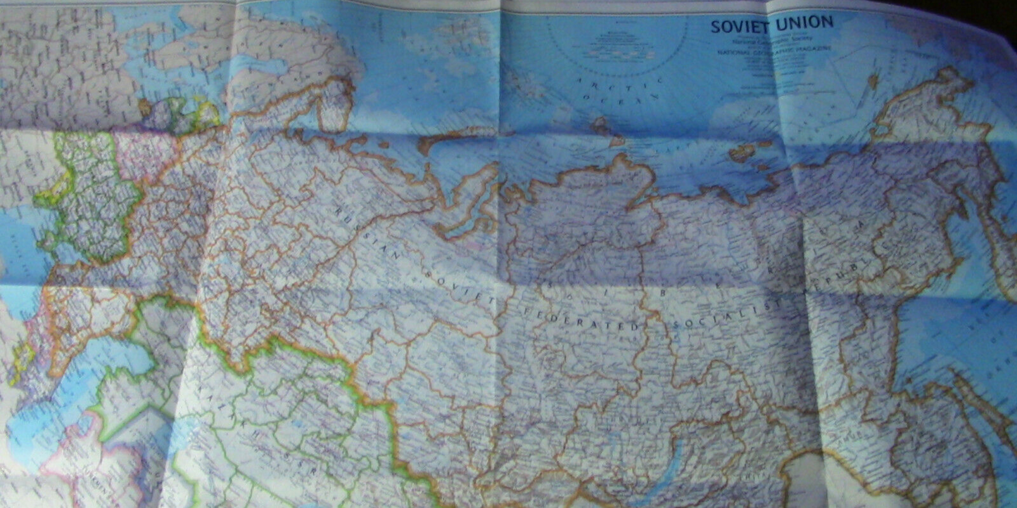 The National Geographic Magazine Map of The Soviet Union & it's Peoples