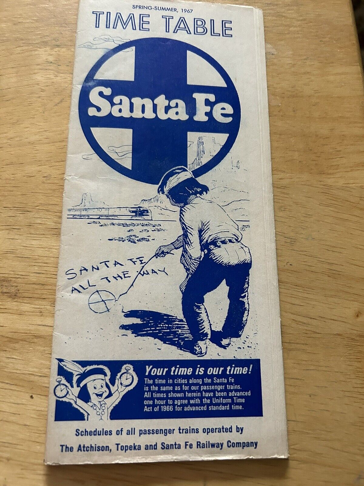 SANTE FE TIMETABLE 1967 SPRING/SUMMER