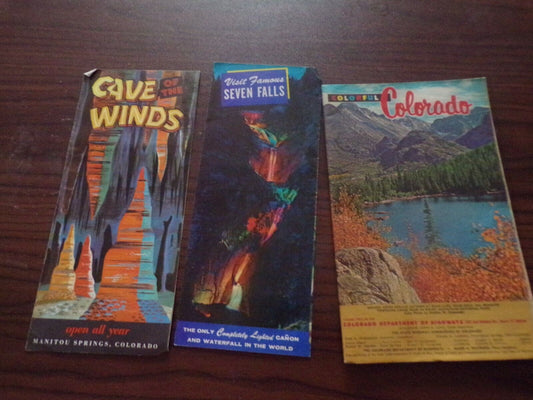 Assorted Colorado Maps/Pamphlets/Post Cards Circa 1950's-60's