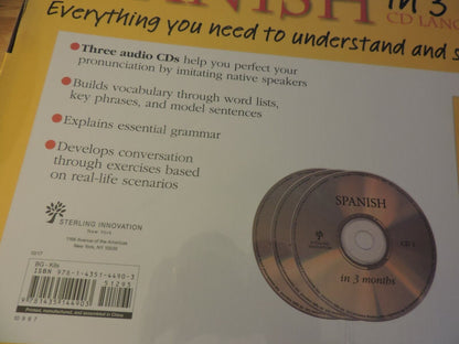 SPANISH IN 3 MONTHS CD LANGUAGE COURSE NIB
