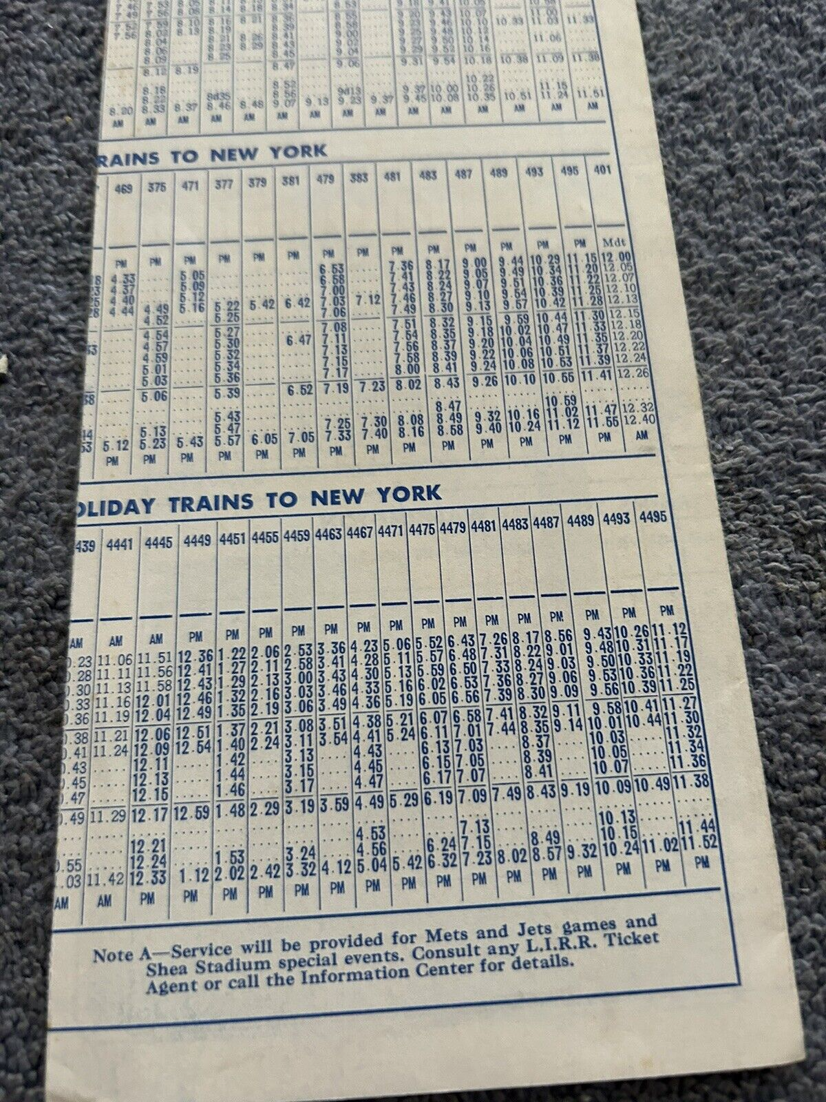 RAILROAD TIMETABLE: LONG ISLAND METROPOLITAN SEPTEMBER 29, 1969