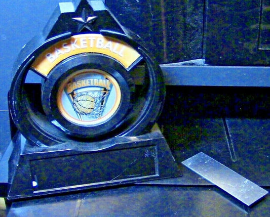 Soccer Trophy, 6" Tall (Ready for a new engraving plate (Included)