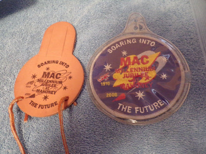 Cub Scout "Soaring Into The Future" Mac @ Mahoney Patch + Leather Bead Holder