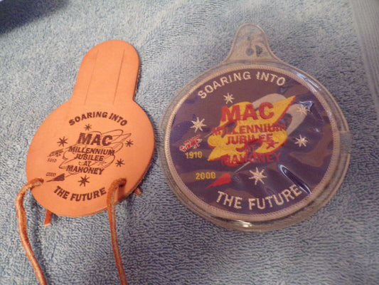 Cub Scout "Soaring Into The Future" Mac @ Mahoney Patch + Leather Bead Holder
