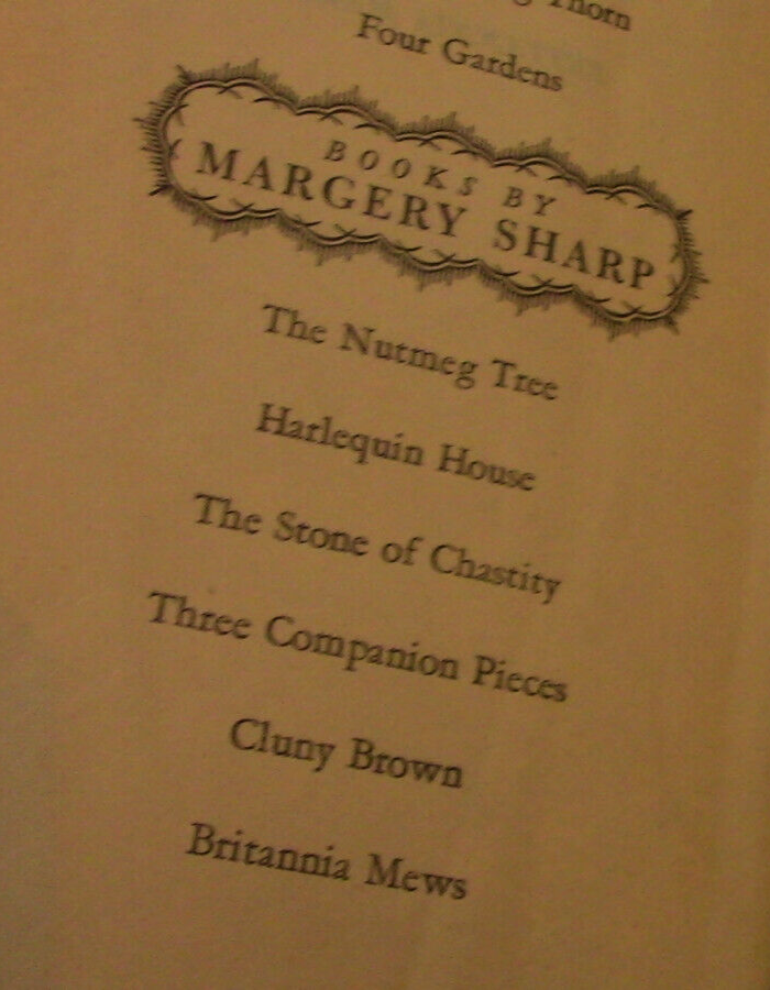 Hardcover Book â€œBritannia Mewsâ€ by Author Margery Sharp 1946