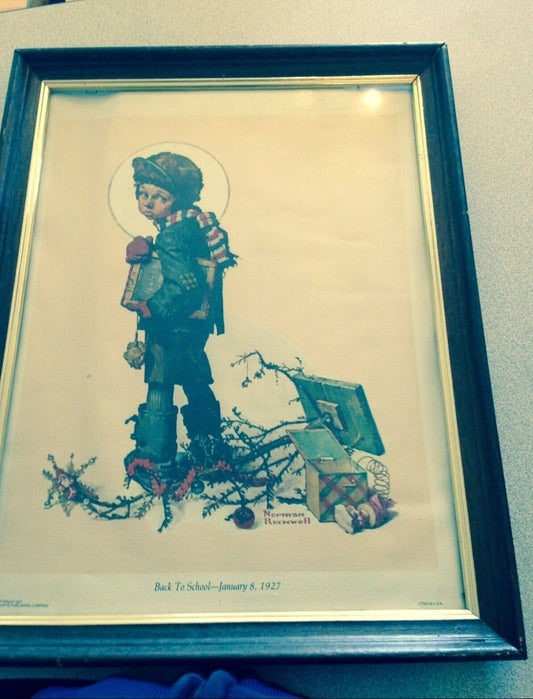 VINTAGE REPRODUCTION OF NORMAN ROCKWELL - BACK TO SCHOOL