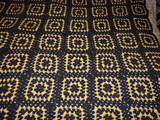 Hand Made Crocheted Coverlet â€œMade With loveâ€. NEW