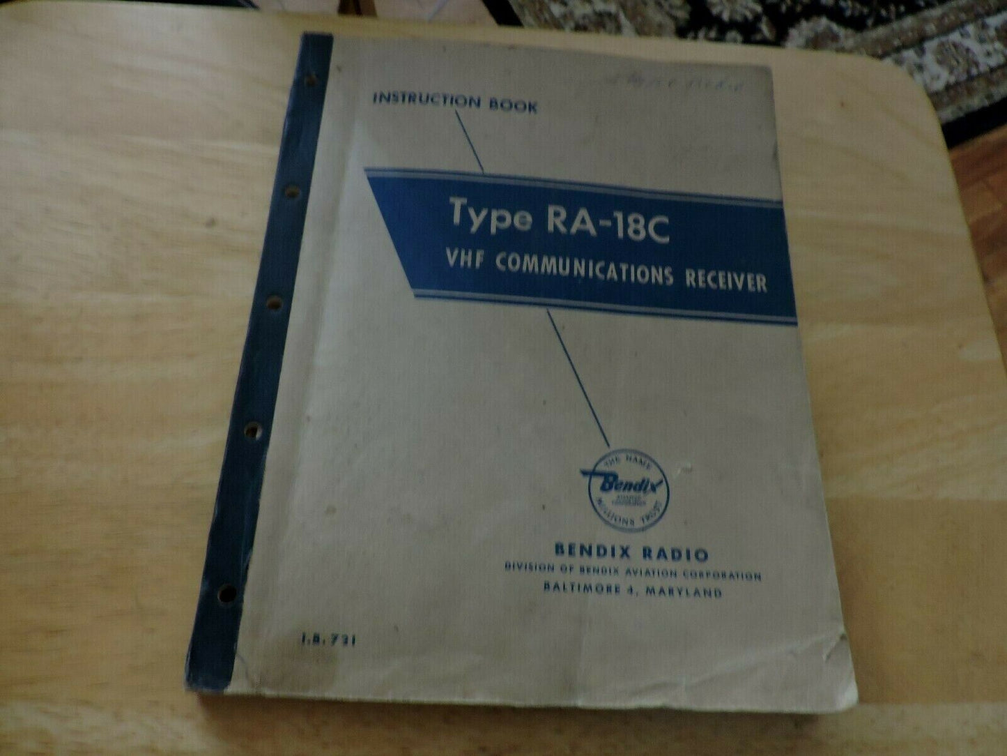 TYPE RA-18C-1TYPE RA-18C-2 VHF COMMUNICATIONS RECEIVERS INSTRUCTION BOOK 1957