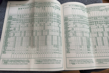 RAILROAD TIMETABLE: LONG ISLAND  JANUARY 21, 1968