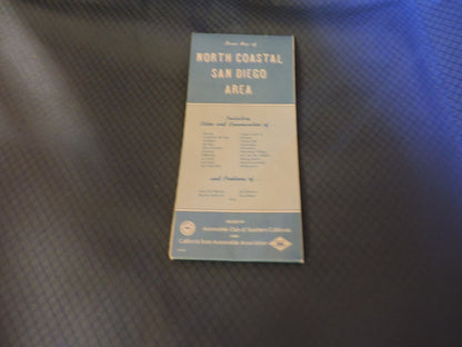 1989 AAA Street Map of North Coastal San Diego Area