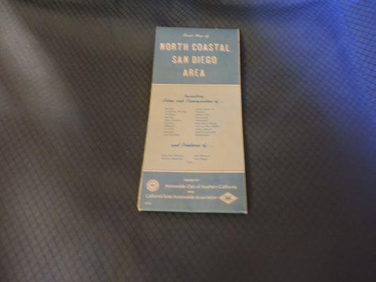 1989 AAA Street Map of North Coastal San Diego Area