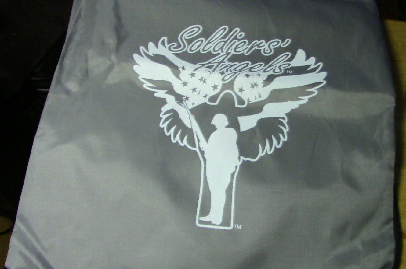 Soldiers Angels Backpack Grey Background/Vinyl/Black Strings