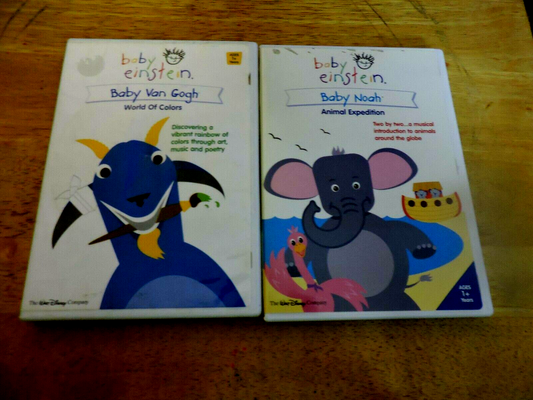 baby einstein SET OF TWO DVDs: BABY VAN GOGH & BABY NOAH AGES 1+