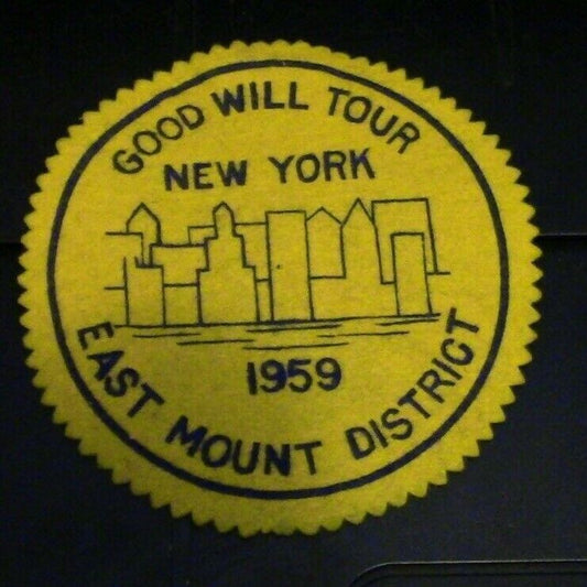 Canadian Boy Scout Program Patch: Good Will Tour, New York, East Mount Dist 1959