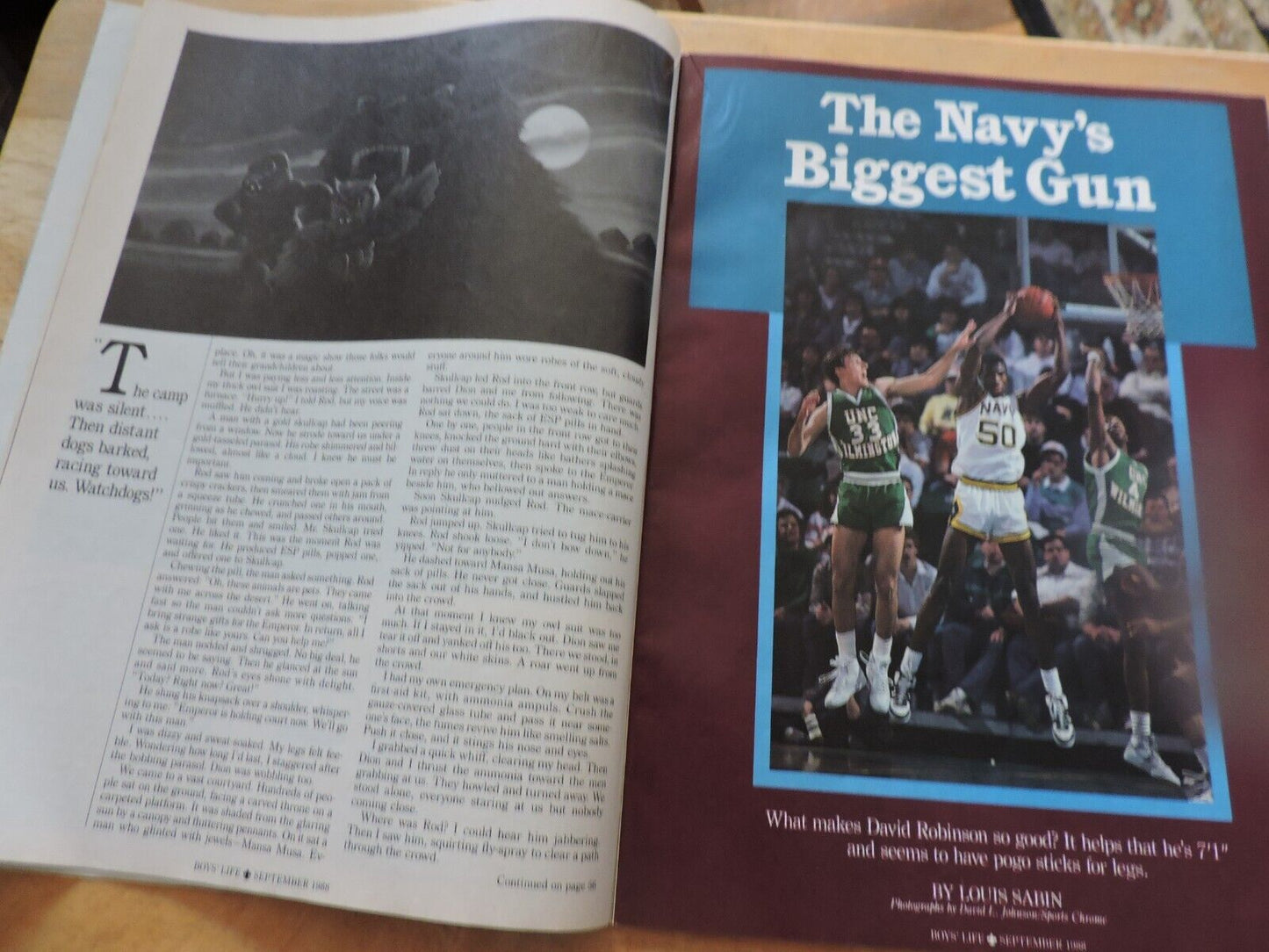 BOYS' LIFE MAGAZINE SEPT 1988-READING:THE KEY TO WORLD'S OF FANTASY & ADVENTURE
