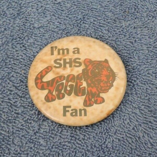 Vintage SHS Tiger Fan Button