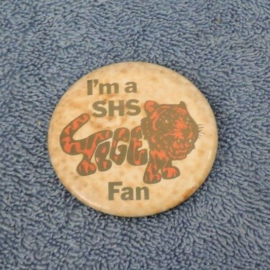 Vintage SHS Tiger Fan Button