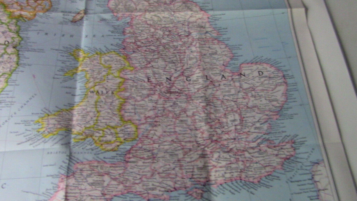 The National Geographic Magazine Map The British Isles & Medieval England 1979
