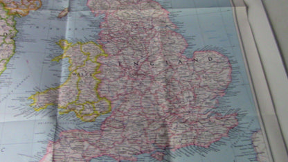 The National Geographic Magazine Map The British Isles & Medieval England 1979