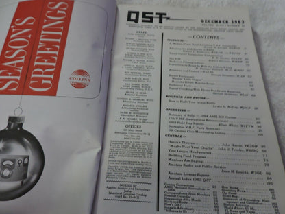 QST AMATEUR RADIO MAGAZINE DECEMBER  1963
