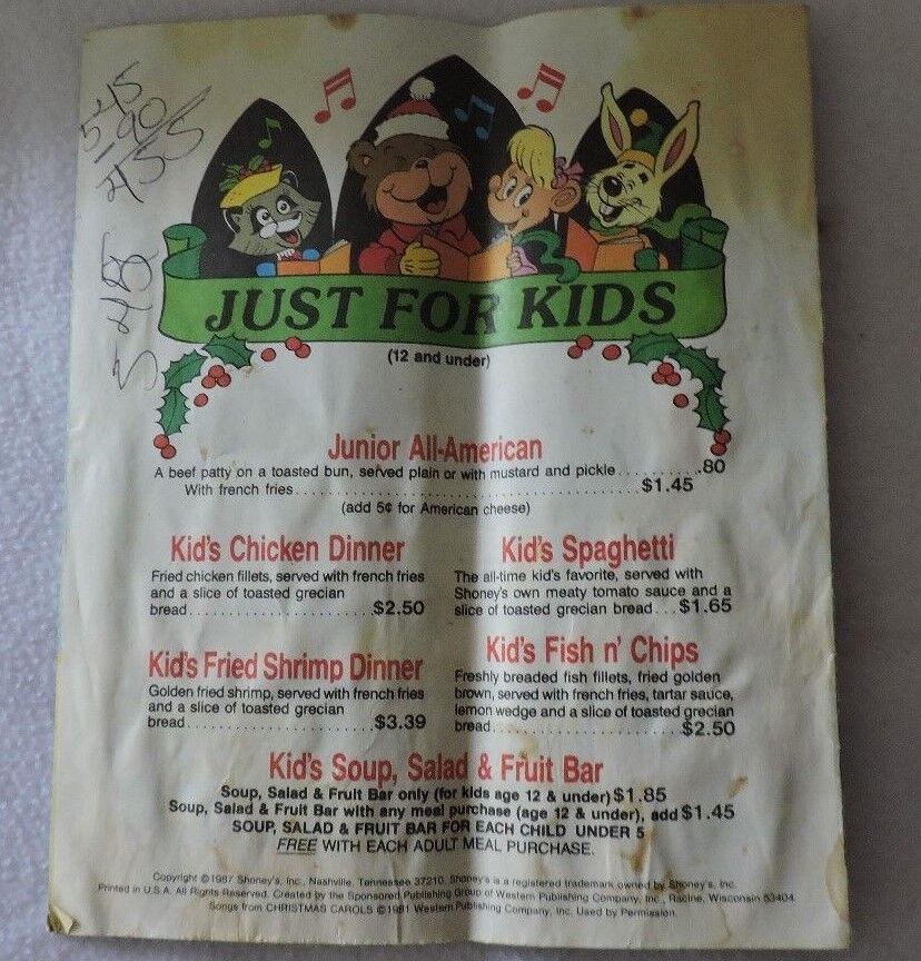Vintage (1987) Shoney Bear and his Friends Christmas Song Book