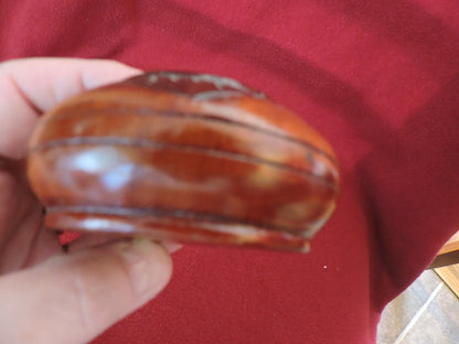 Vintage Small Hand Carved Raised Wooden Bowl From Aruba