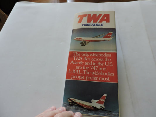 TWA  TIMETABLE APRIL1-25, 1981