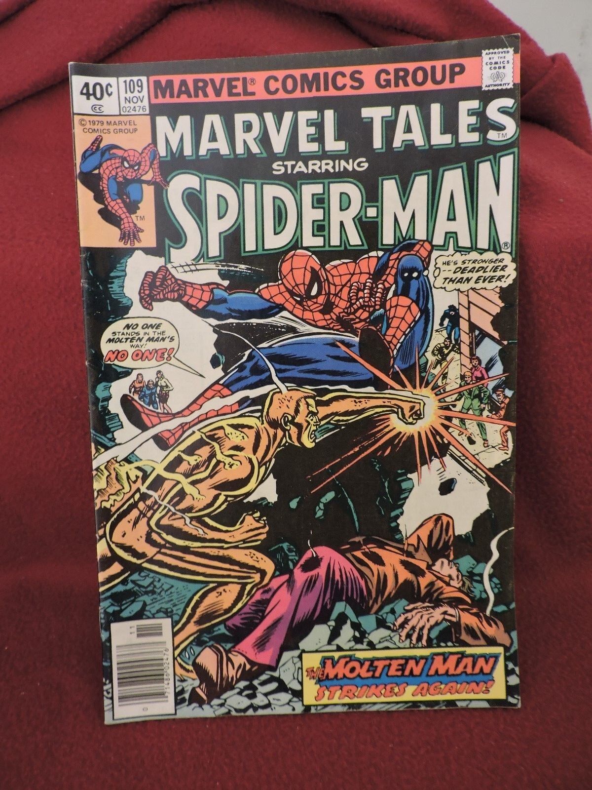 Spider-Man Marvel Tales Comic Book Molten Man 1979 No. 109