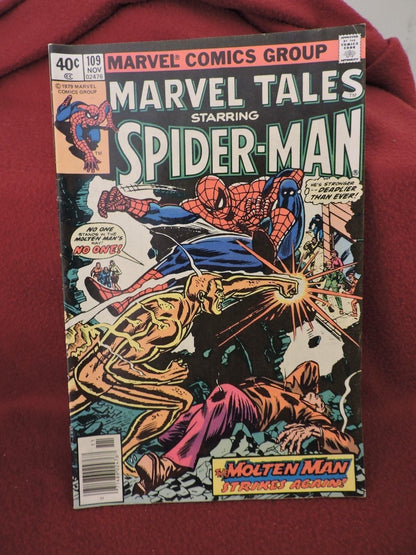 Spider-Man Marvel Tales Comic Book Molten Man 1979 No. 109