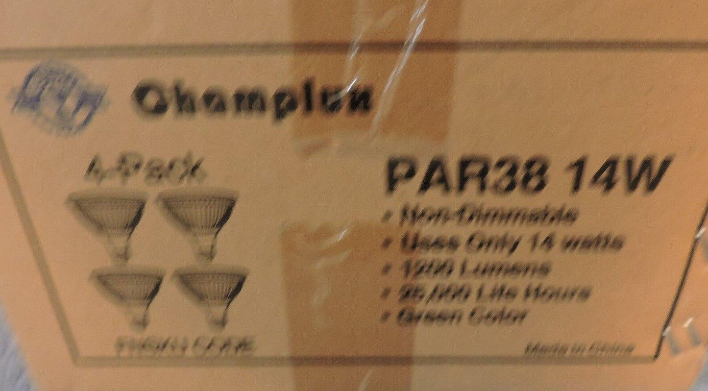 Set of 4 New Champlux PAR38 14W Green Lights