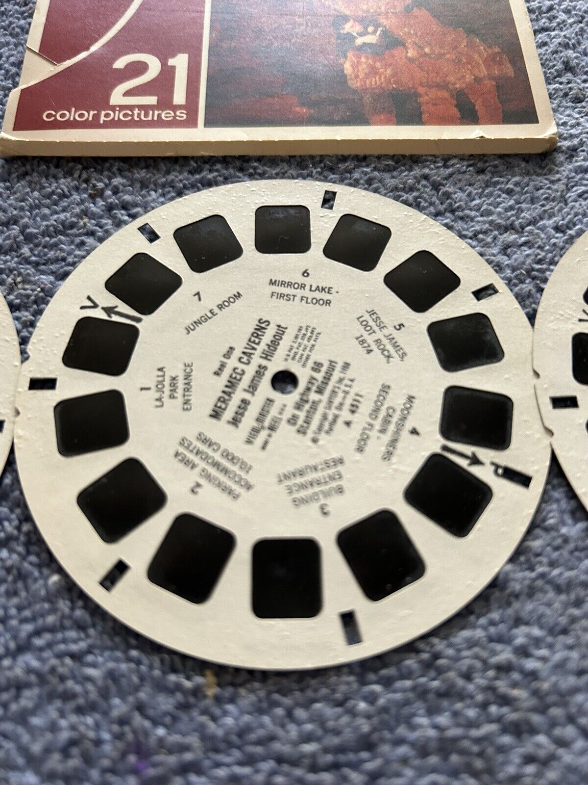 VIEW MASTER 3D REELS:  MERAMEC CAVERNS  3 REELS--OPENED PACKAGE