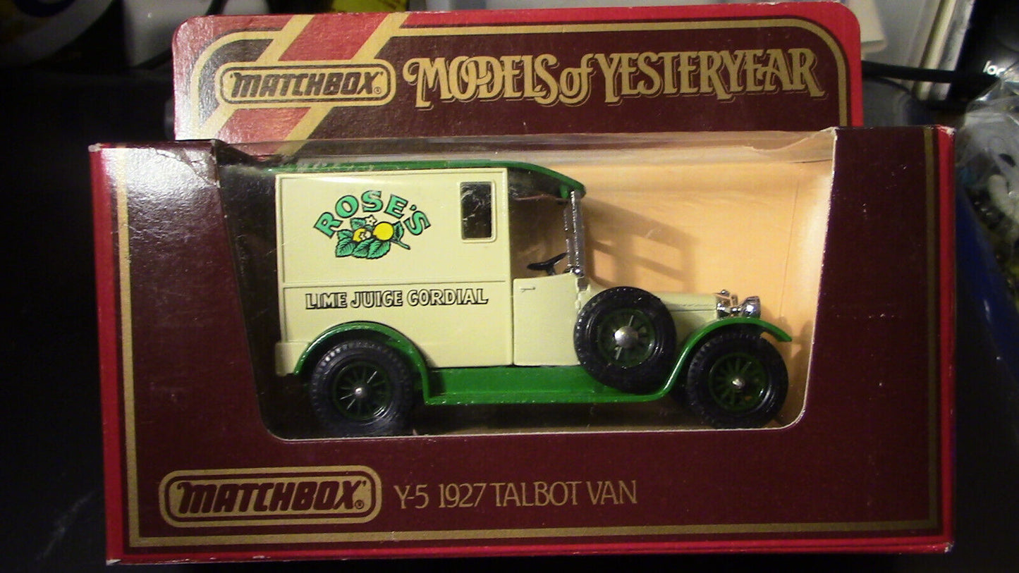 Matchbook Models of Yesterday 1927 Talbot Van (Y5)