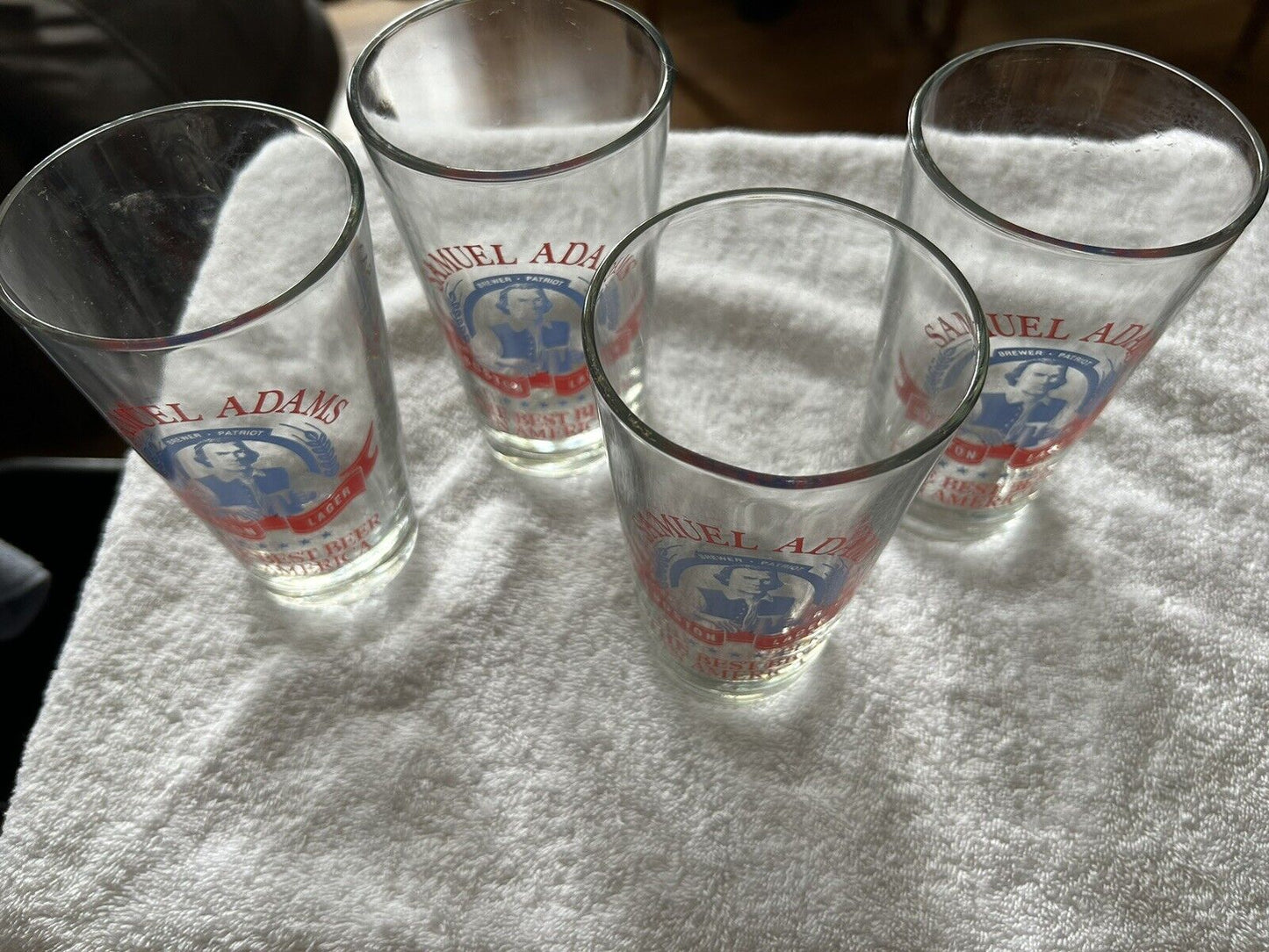 SAMUAL ADAMS BOSTON LAGER GLASSES--SET OF 4