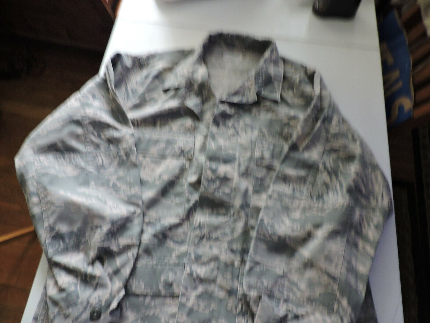 ARMY WOODLANDS CAMOUFLAGE SIZE 46 REGULAR UNIFORM SHIRT