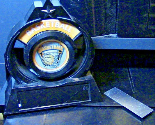 Basketball Trophy, 6" Tall (Ready for a new engraving plate (Included)