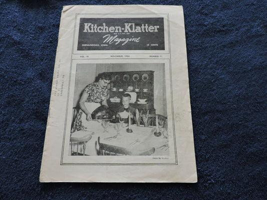 Kitchen-Klatter Magazine  Shenandoah Iowa  November 1954