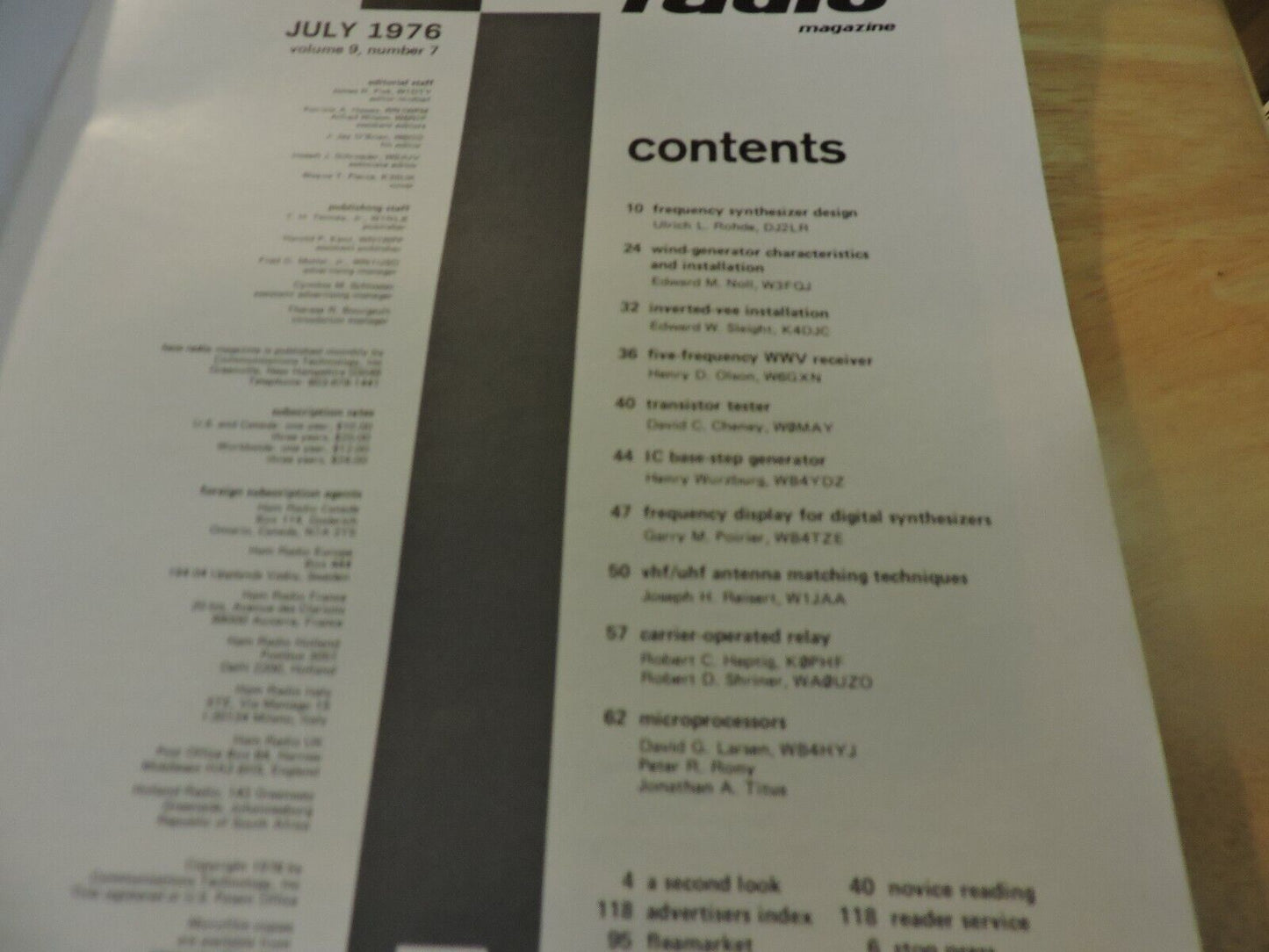 HAM RADIO MAGAZINE  JULY 1976