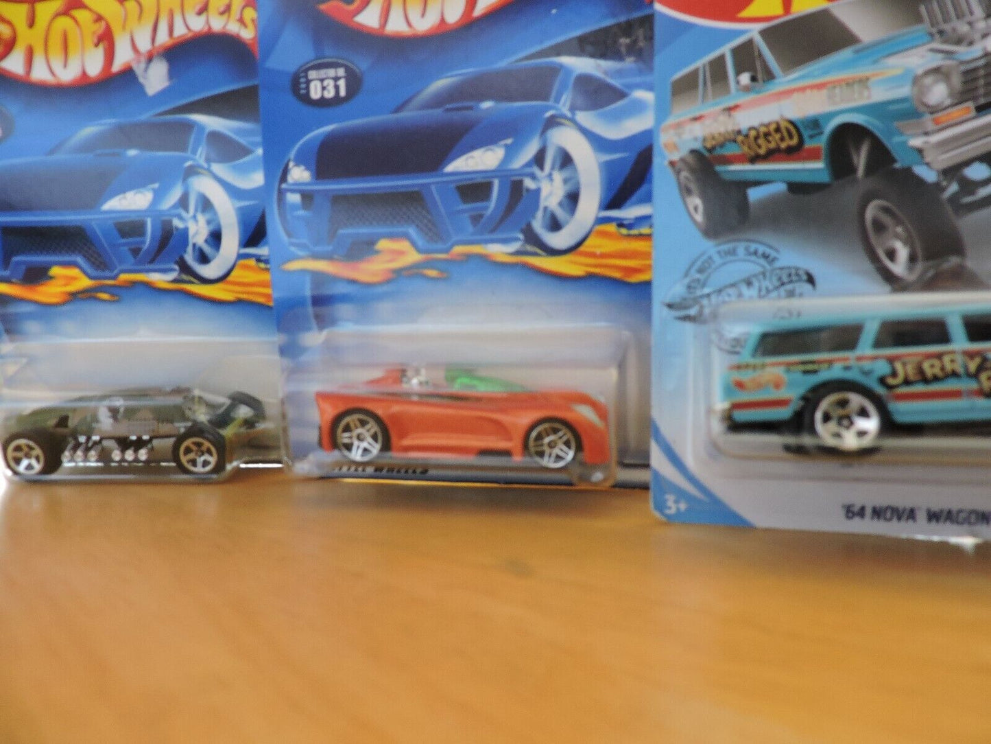 HOT WHEELS--SET OF 3--# 031, 066,  & 2019 '64 NOVA WAGON GASSER